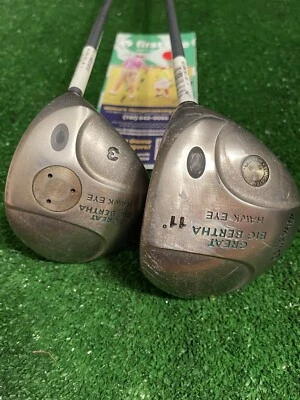 Callaway Ladies Great Big Bertha Hawk Eye Set Driver & 3 Wood Graphite Shaft - Image 1 of 4