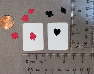 ▤25 PC. Mini TARJETA DE PÓQUER DE JUEGO papel cartucho adornos troquelados. 🙂 - Imagen 1 de 2
