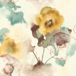 Wallquest Watercolour Painted Flowers Wallpaper Stylish Acrylic Coated Paper - Picture 1 of 5