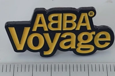 Abba Voyage Pin Badge Musical Theatre Yellow Black Brand New - Image 1 of 3