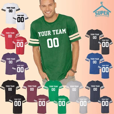 Customized Shirt Personalized Football Jersey Name Number Your Own Team COTTON - Image 1 of 4