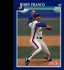 1991 Score New York Mets Baseball Card #14 John Franco
