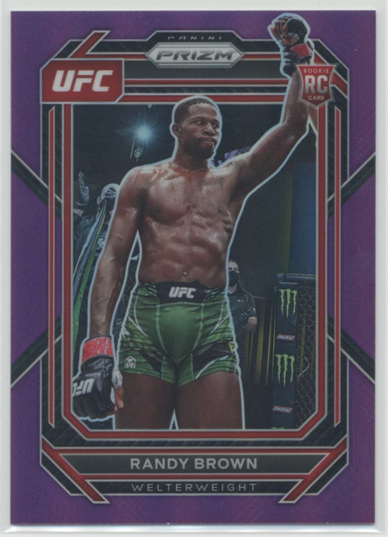 Randy Brown 2023 Panini Prizm UFC RC Purple Prizm /149 Rookie #106