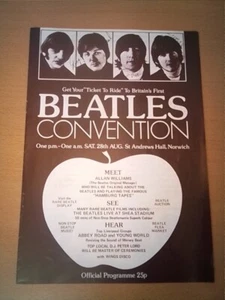 The BEATLES - PROGRAMME unique First convention programme Norwich VGC ❤️ CHARITY - Picture 1 of 4