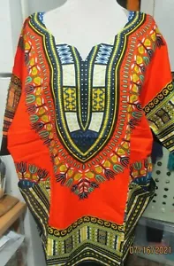 Camisa Africana Estampado Dashiki Hombres Mujeres Sucunta Hippie Top Blusa 2XL - Imagen 1 de 2