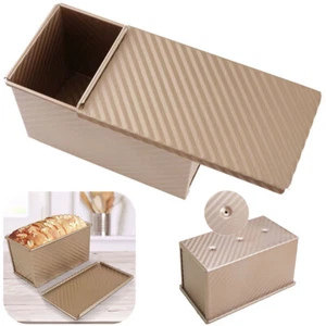 Kitchen Non-stick Box Toast Bread Cake Baking Mold Loaf Tin Bakeware Pan w/ Lid - Picture 1 of 11