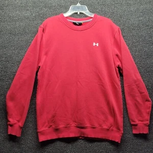 Under Armour Red Men's Sz L Crew Neck Cotton Sweater - Picture 1 of 7