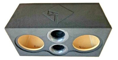 CONCEPT ENCLOSURES, LLC Custom Ported Sub Box Enclosure for 2 12" T1 Subs with Rockford Fosgate Logo