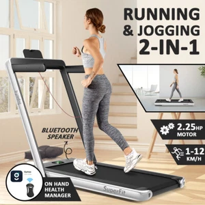 Folding Walking Pad Treadmill 2-In-1 Under Desk 2.25H Home Gym Fitness 120kg - Picture 1 of 56