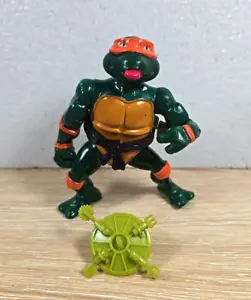 Figura de acción vintage 1989 Teenage Mutant Ninja Turtles TMNT cuerda Miguel Ángel - Imagen 1 de 6