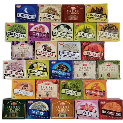 Hem Incense Cones MEGA SALE - Buy 5 Get 7 FREE !! Huge Variety - Free Shipping! - Image 1 of 4