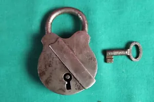 L68- LUCCHETTO ANTICO-800 SECOLO-CHIAVE SERRATURA-VORHANGESCLOSS-PADLOCK-VITE - Bild 1 von 7