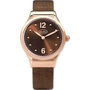 DODO UHR (WAD6SMPVD) CHOCOLATE WATCH - GROS GRAIN STOFFARMBAND - QUARTZ - Bild 1 von 6