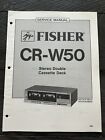 Fisher Cr-W50 Stereo Double Cassette Deck Service Manual Vintage Oem Diagrams