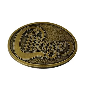 Chicago Music Group Belt Buckle 2015 Concert Souvenir Brass - Made In America - Bild 1 von 3