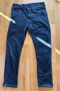 Shockoe Atelier Black Selvedge Stretch Denim Label Size 31 - Picture 1 of 8