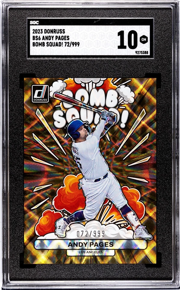 Andy Pages 23' Panini Donruss Bomb Squad #BS6 72/999 (RC) SGC 10 GEM - Image 1 of 1