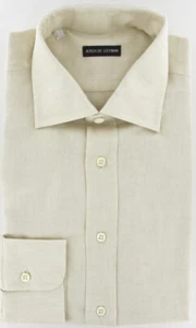 Finamore Napoli Beige Shirt 16.5/42 - Picture 1 of 4