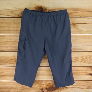 BCG Capri Track Pants Sweatpants Women Size L Gray White Side Stripe LIGHTWEIGHT - Picture 1 of 8