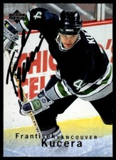 1995-96 Upper Deck Be A Player Signatures Frantisek Kucera Vancouver Canucks