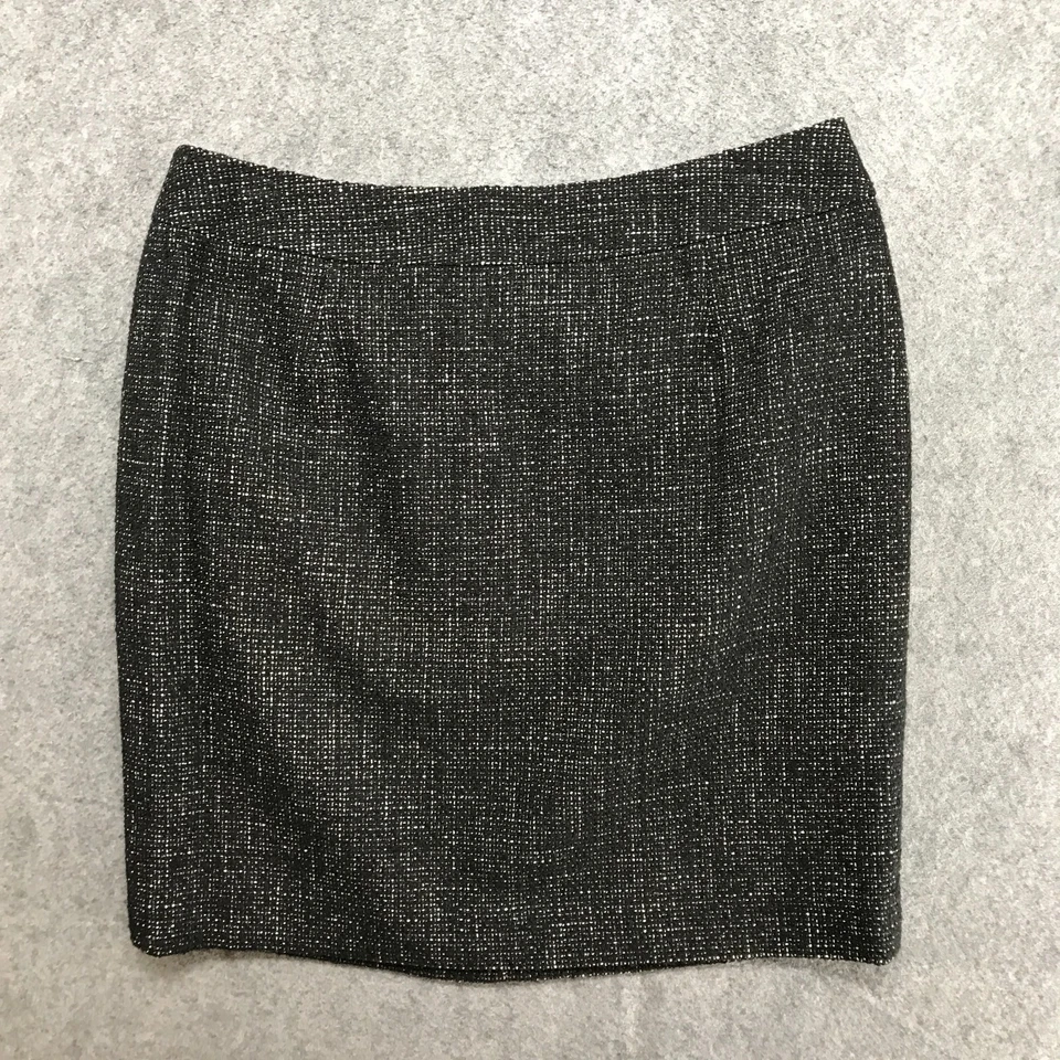 Halogen Skirt Womens Size 10P Focus Black White Woven Wool Blend Straight Pencil - Image 1 of 4