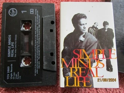 Simple Minds ‎– Real Life Label: Virgin ‎– TCV 2660 UK Tape Cassette Album - Image 1 of 4