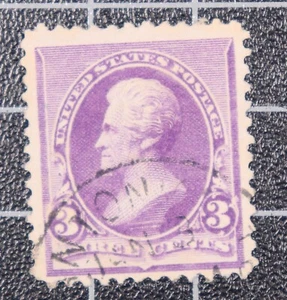 Scott 221 - 3 centavos Jackson - usado - bonito sello SCV $9.00 - Imagen 1 de 1