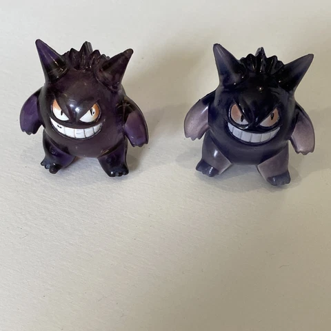 Vintage Tomy Pokemon figures Lot Of 2 Variant Colors Gengar Transparent Cover