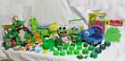 Collection of Frogs Mixed Materials Frog Theme Lot of 47 Figurines Toys Books +