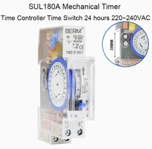SUL180A Temporizador Mecánico Controlador de Tiempo Interruptor de Tiempo 24 Horas 220~240VAC - Imagen 1 de 6