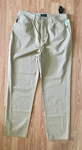 Lauren Ralph Lauren Straight Leg Brown Designer Chino Pants Size 14 - Picture 1 of 8