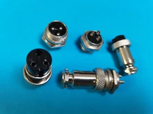 20 pcs XLR 16mm 3 Pin Audio Cable Chassis Mount Connector New - Picture 1 of 4