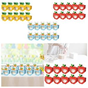 10 Pieces Folding Candy Boxes Cute Treat Boxes for Holiday Housewarming - Picture 1 of 18