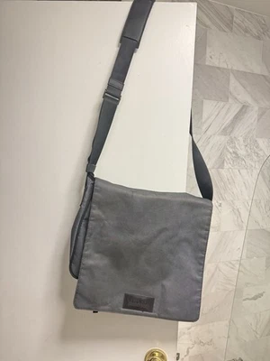 Versace Perfums Crossbody Grey/Black 12” X9”polyester - Image 1 of 4