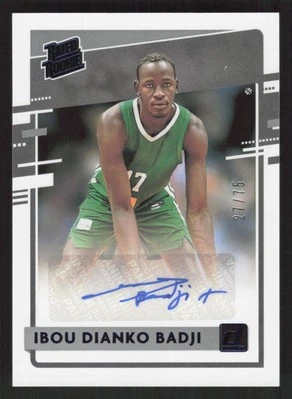 2021 Chronicles Draft Picks Ibou Dianko Badji Donruss Rated Rookie AUTO Blue /75 - Image 1 of 2