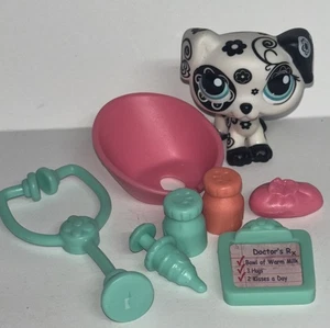 Littlest Pet Shop LPS Rescue Tails Center Dalmatian Figure And Accessories #1613 - Picture 1 of 5