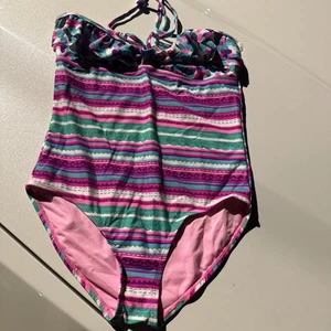 Limited Too GirlsMulti Color Stripe sz 14/16  One-Piece Swimsuit Super Cute EUC - Picture 1 of 9