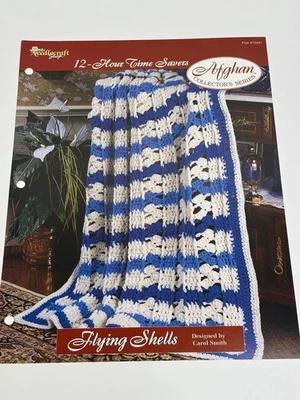 Flying Shells 12 Hour Time Savers Afghan Crochet Pattern Card Needlecraft Shop - Image 1 of 4
