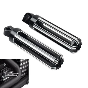 Fit Harley Touring Sportster Softail Dyna 1Pair Male Mount Foot Pegs Footrests - Picture 1 of 10