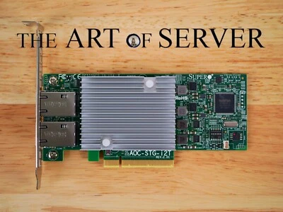 Supermicro AOC-STG-i2T 10Gb 10GBaseT RJ-45 PCIe 2.1 x8 Full Profile (=X540-T2) - Image 1 of 4