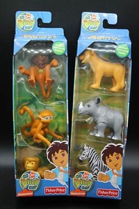 Go Diego Go! Safari Rescue Figuren Löwin, Zebra, Nashorn, Affen Neu in OVP PT15 - Bild 1 von 4
