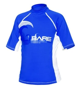 Bare Youth BLUE Short Sleeve Sunguard Kids Rash Guard 50+ SPF UV 12yr Swim Surf - Picture 1 of 1