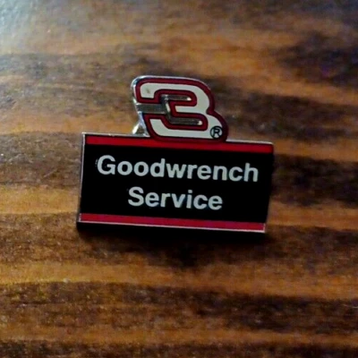 Dale Earnhardt #3 Goodwrench Service Silver Tone Pin Pinback #46287 - Image 1 of 2
