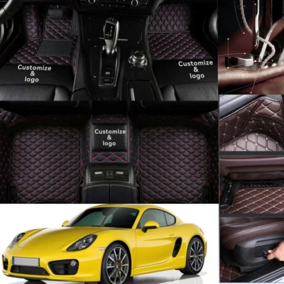 Alfombrillas de coche para Porsche Cayman 2005-2016 forro automático alfombras personalizadas impermeables Foto 1 de 4