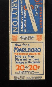 1930s DIAMOND QUALITY Marlboro Herbert Tareyton sigarette Union negozi di sigari MB - Foto 1 di 2