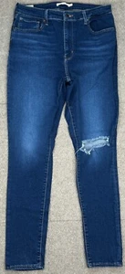 Levi's Premium 721 High Rise Skinny Distressed Jeans Size 32 (Actual 30x29.5) - Picture 1 of 12