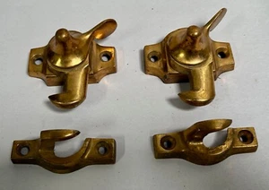 Menge "2" Vintage Antik Viktorianisch Bronze Fenster Flügel Schlösser Riegel (A15) - Bild 1 von 7