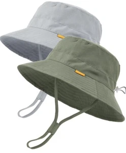 FURTALK Baby Sun Hat Toddler Unisex Bucket Hat for Kids 0-5 Years UPF 50+ 2 Pack - Picture 1 of 1
