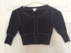 Xhilaration black cropped cardigan sweater - Picture 1 of 1