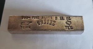 TENTEX 5 oz .999 Silver Bar, Binions Horseshoe Casino; Las Vegas NV - Picture 1 of 4